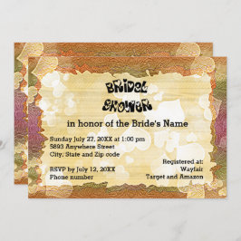 Rustic Autumn Hearts en Lijst Afbeelding Vrijgezel Kaart