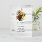 Rustic Autumn Herfst Floral Country QR Weddenschap Kaart (Staand voorkant)