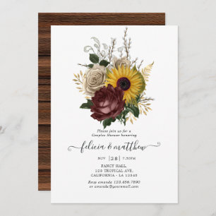 Rustic Autumn - Herfst Floral Couples Shower Kaart