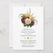 Rustic Autumn - Herfst Floral repesal Dinner Kaart (Voorkant)