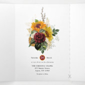 Rustic Autumn - Herfst Floral Wedding Drieluik Uitnodiging (Binnenkant midden)