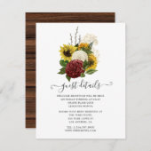 Rustic Autumn - Herfst Floral Wedding Guest - Gege Informatiekaartje (Voorkant / Achterkant)