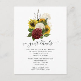 Rustic Autumn - Herfst Floral Wedding Guest - Gege Informatiekaartje