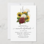 Rustic Autumn Herfst Floral Wedding Rehearsal Dinn Kaart (Voorkant)