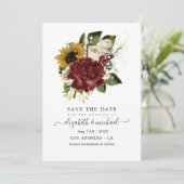 Rustic Autumn - Herfst Floral Wedding Save The Date (Staand voorkant)
