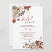 Rustic Autumn Herfst Floral Wedding Vrijgezellenfe Kaart (Voorkant)