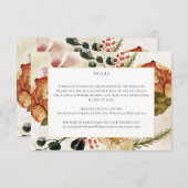 Rustic Autumn Herfst Flowers Detail Waterverf Wash Informatiekaartje (Voorkant / Achterkant)