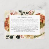 Rustic Autumn Herfst Flowers Detail Waterverf Wash Informatiekaartje (Achterkant)