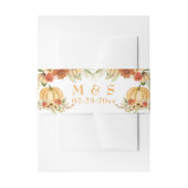 Rustic Autumn Herfst in Love Pumpkin Wedding Uitnodigingen Wikkel (Voorkant Voorbeeld)