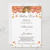 Rustic Autumn Herfst in Love Wedding Kaart (Voorkant)