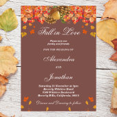 Rustic Autumn Herfst in Love Wedding Kaart