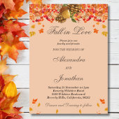 Rustic Autumn Herfst in Love Wedding Kaart
