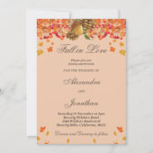 Rustic Autumn Herfst in Love Wedding Kaart (Voorkant)