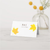 Rustic Autumn Herfst in Love Wedding Plaatskaartje (Achterkant)