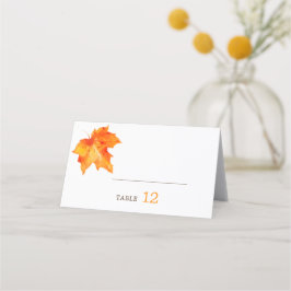 Rustic Autumn Herfst in Love Wedding Plaatskaartje