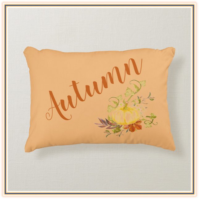 Rustic Autumn Herfst Pumpkin Color Accent Pillow Kussen (Creator heeft geüpload)