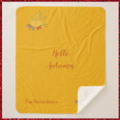 Rustic Autumn Herfst Pumpkin Color Sherpa Deken