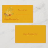 Rustic Autumn Herfst Pumpkin Thanksgiving kleur Plaatskaartje (Voorkant / Achterkant)