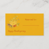 Rustic Autumn Herfst Pumpkin Thanksgiving kleur Plaatskaartje (Voorkant)