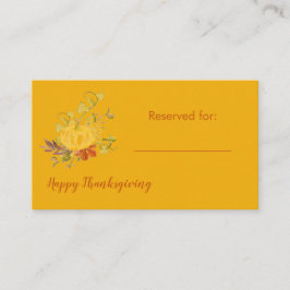Rustic Autumn Herfst Pumpkin Thanksgiving kleur Plaatskaartje