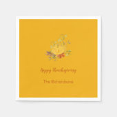 Rustic Autumn Herfst Pumpkin Thanksgiving kleur Servet (Voorkant)