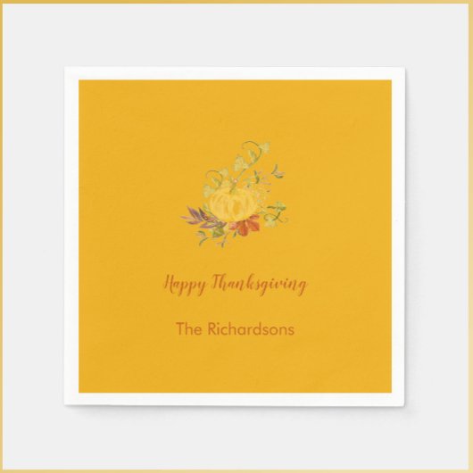 Rustic Autumn Herfst Pumpkin Thanksgiving kleur Servet
