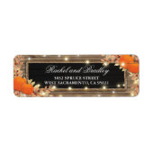 Rustic Autumn Herfst Pumpkin Wedding Etiket (Voorkant)