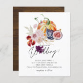 Rustic Autumn Herfst Pumpkins Figs Flowers Wedding (Voorkant / Achterkant)