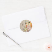 Rustic Autumn Herfst Pumpkins Figs Flowers Wedding Ronde Sticker (Envelop)