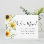 Rustic Autumn Herfst Zonnebloem... We hebben Beweg Aankondiging (Staand voorkant)