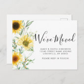 Rustic Autumn Herfst Zonnebloem... We hebben Beweg Aankondigingskaart (Voorkant / Achterkant)