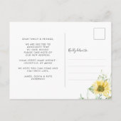 Rustic Autumn Herfst Zonnebloem... We hebben Beweg Aankondigingskaart (Achterkant)