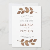 Rustic Autumn laat de datum opslaan (Voorkant)