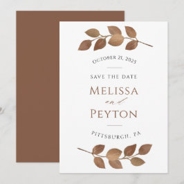 Rustic Autumn laat de datum opslaan