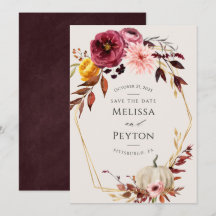 Rustic Autumn laat de datum opslaan