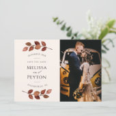 Rustic Autumn laat de datum opslaan (Staand voorkant)