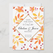 Rustic Autumn laat sparen de datum Save The Date (Voorkant)