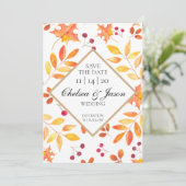 Rustic Autumn laat sparen de datum Save The Date (Staand voorkant)