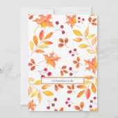 Rustic Autumn laat sparen de datum Save The Date (Achterkant)