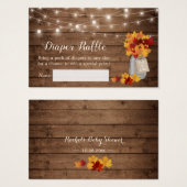 Rustic Autumn laat taperluis diaper Raffle Visitekaartje (Voorkant /achterkant)