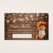 Rustic Autumn laat taperluis diaper Raffle Visitekaartje (Voorkant)