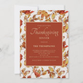 Rustic Autumn laat Thanksgiving eten Kaart (Voorkant)