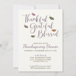 Rustic Autumn laat Thanksgiving eten Kaart