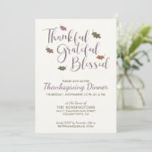 Rustic Autumn laat Thanksgiving eten Kaart (Staand voorkant)