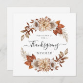 Rustic Autumn laat Thanksgiving eten Kaart (Voorkant / Achterkant)