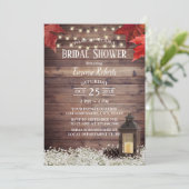 Rustic Autumn Lantern Fall Wedding Vrijgezellenfee Kaart (Staand voorkant)