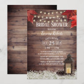 Rustic Autumn Lantern Fall Wedding Vrijgezellenfee Kaart (Voorkant / Achterkant)