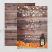 Rustic Autumn Lantern String Lights Vrijgezellenfe Kaart (Voorkant / Achterkant)