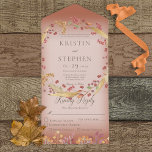 Rustic Autumn Leaf & Berry Wreath Rust Dinner All In One Uitnodiging<br><div class="desc">Dit ontwerp is voorzien van een groot aantal herfstbladeren en bessen die op een zachte witte blauwe bekleding op een terracotta kleiachtergrond zijn geplaatst. De gepersonaliseerde alle-in-één uitnodigingen zijn een unieke combinatie van zowel een prachtig gedrukte douaneverzoeken met een gemakkelijk om geperforeerd briefkaart af te breken RSVP. En ze zijn...</div>