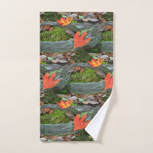 Rustic Autumn Leaves Bad Handdoek (Handdoek)
